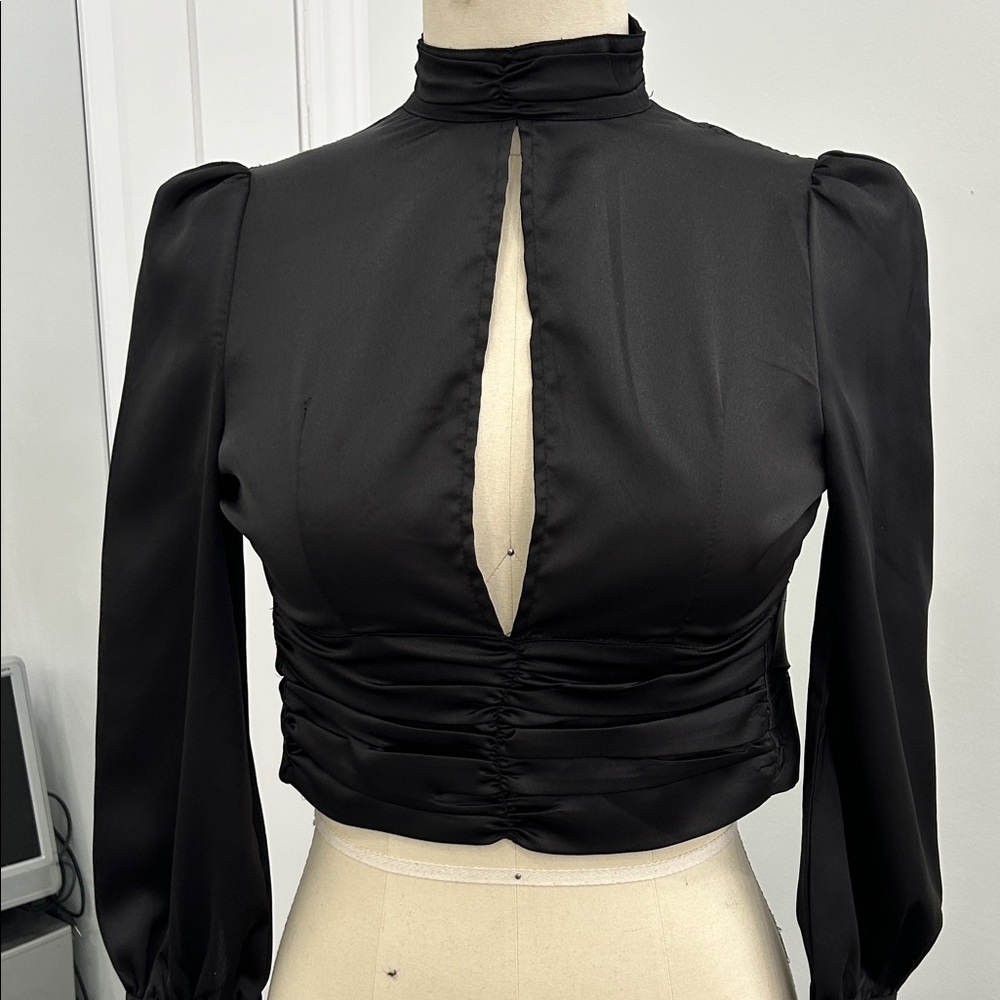 Boohoo Black Striped Top